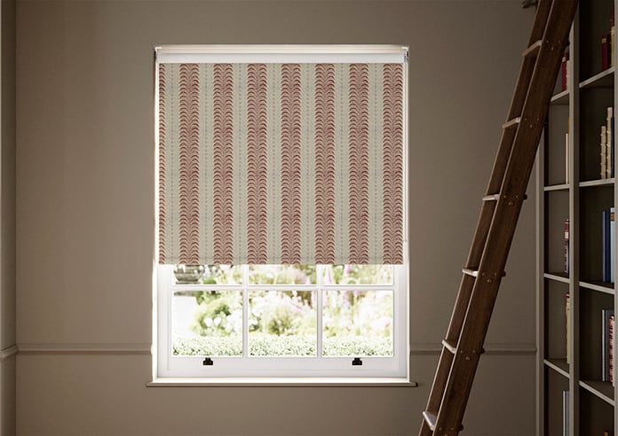 Land & Shore Fintra Stripe (Blackout), Red Blue - Twist&Fit Roller Blind - Image 3